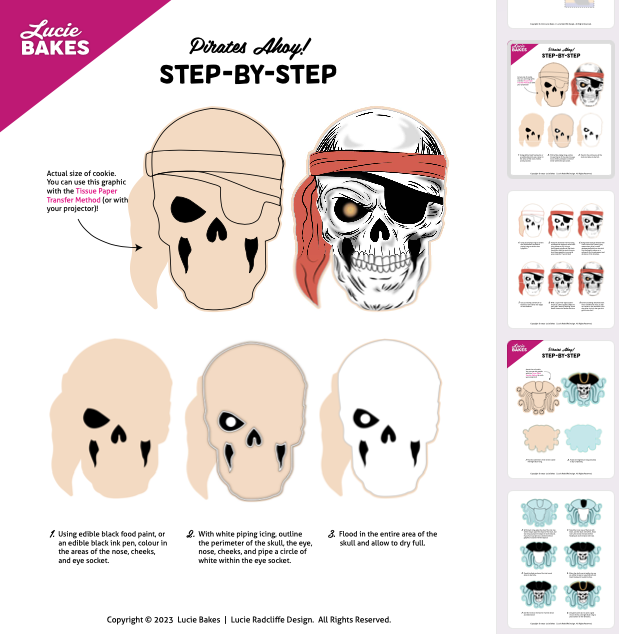 Pirates, Ahoy! Cookies -- Digital Template & Workbook