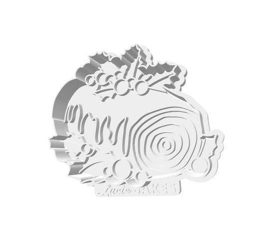 Yule Log Cake Cutter & Stamp Set -- STL FILE
