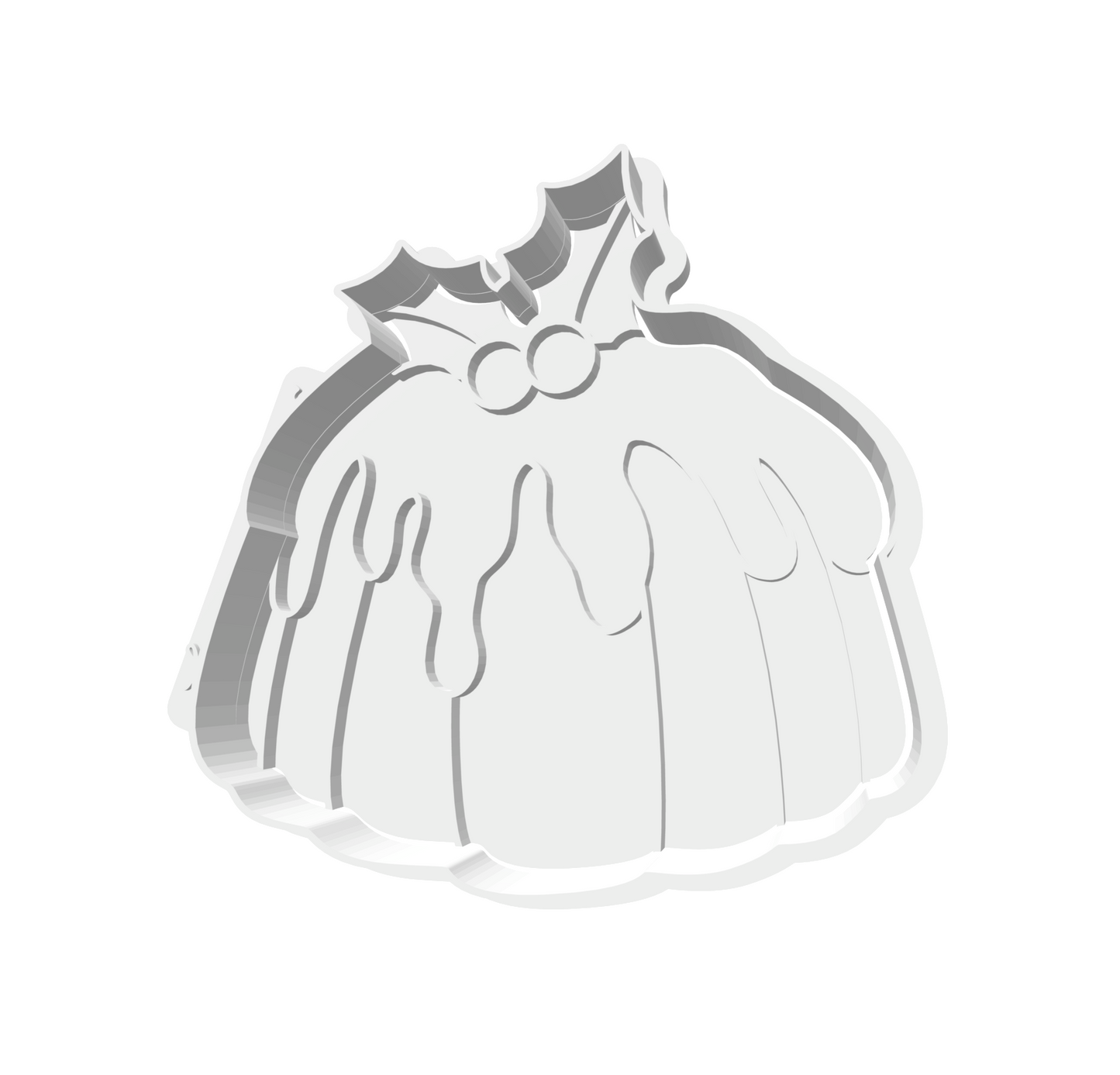 Plum Pudding Cutter & Stamp Set -- STL FILE