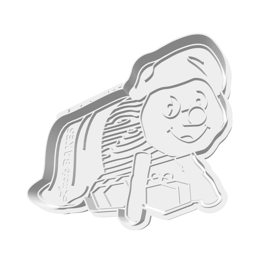 Caga Tió (Pooping Log) Cutter & Stamp Set -- STL FILE