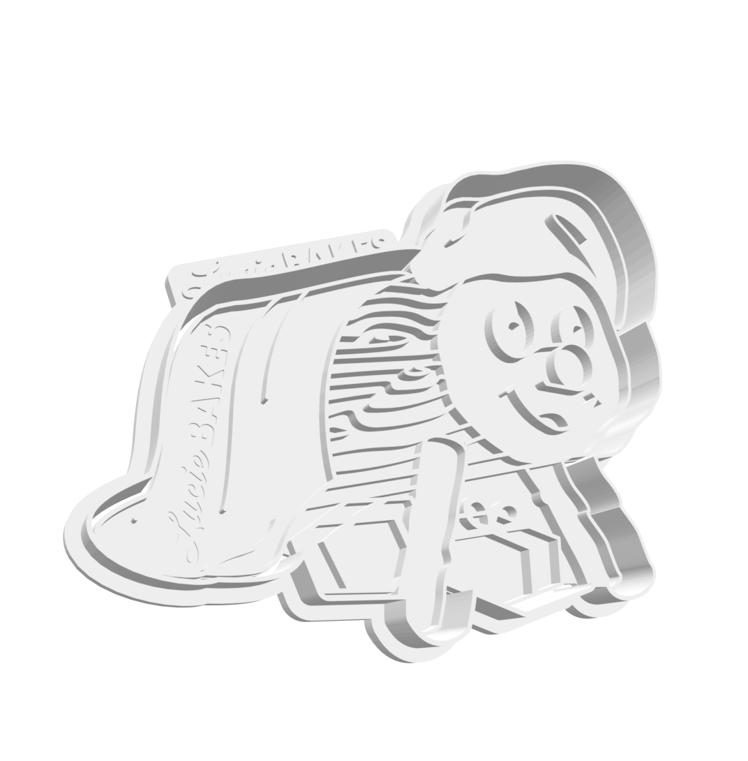 Caga Tió (Pooping Log) Cutter & Stamp Set -- STL FILE