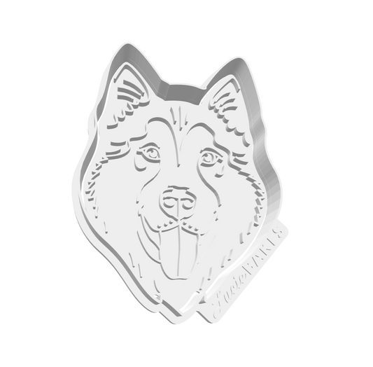 Malamute Portrait Cutter & Stamp -- STL FILE