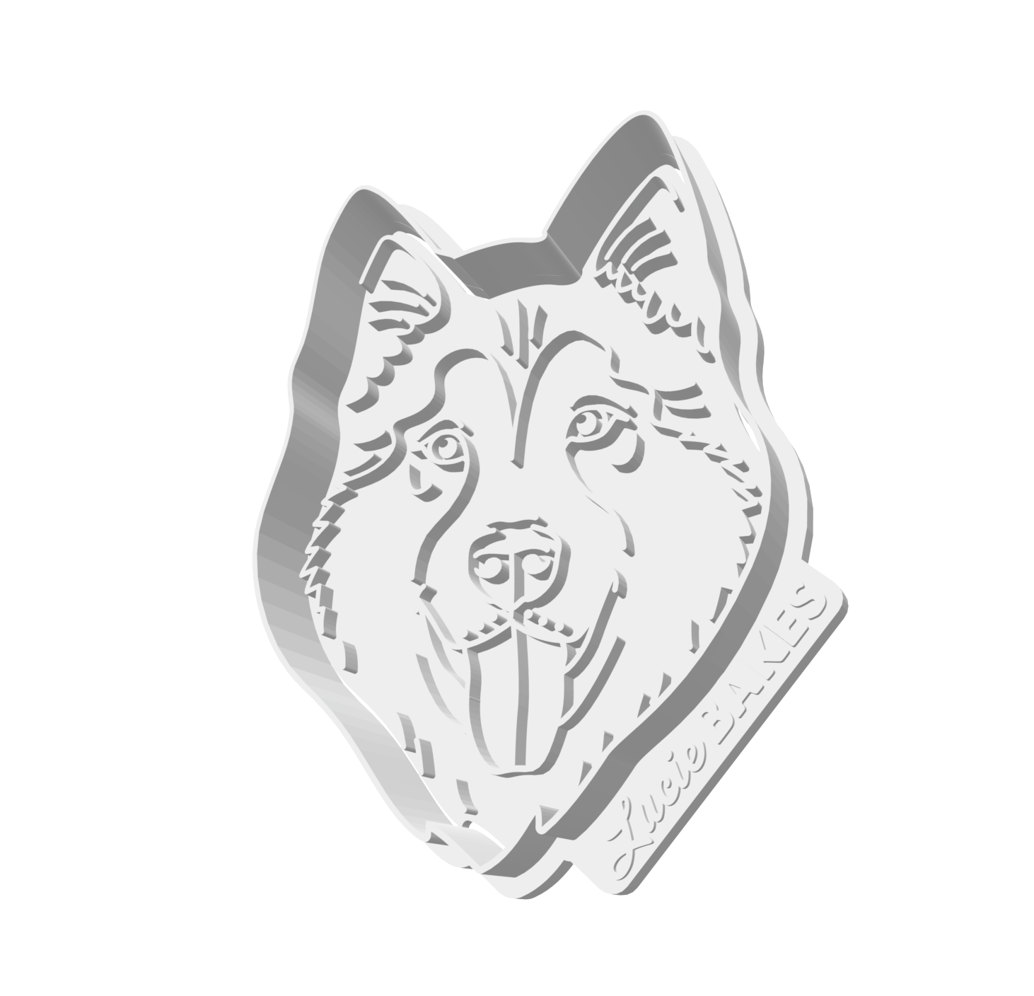Malamute Portrait Cutter & Stamp -- STL FILE