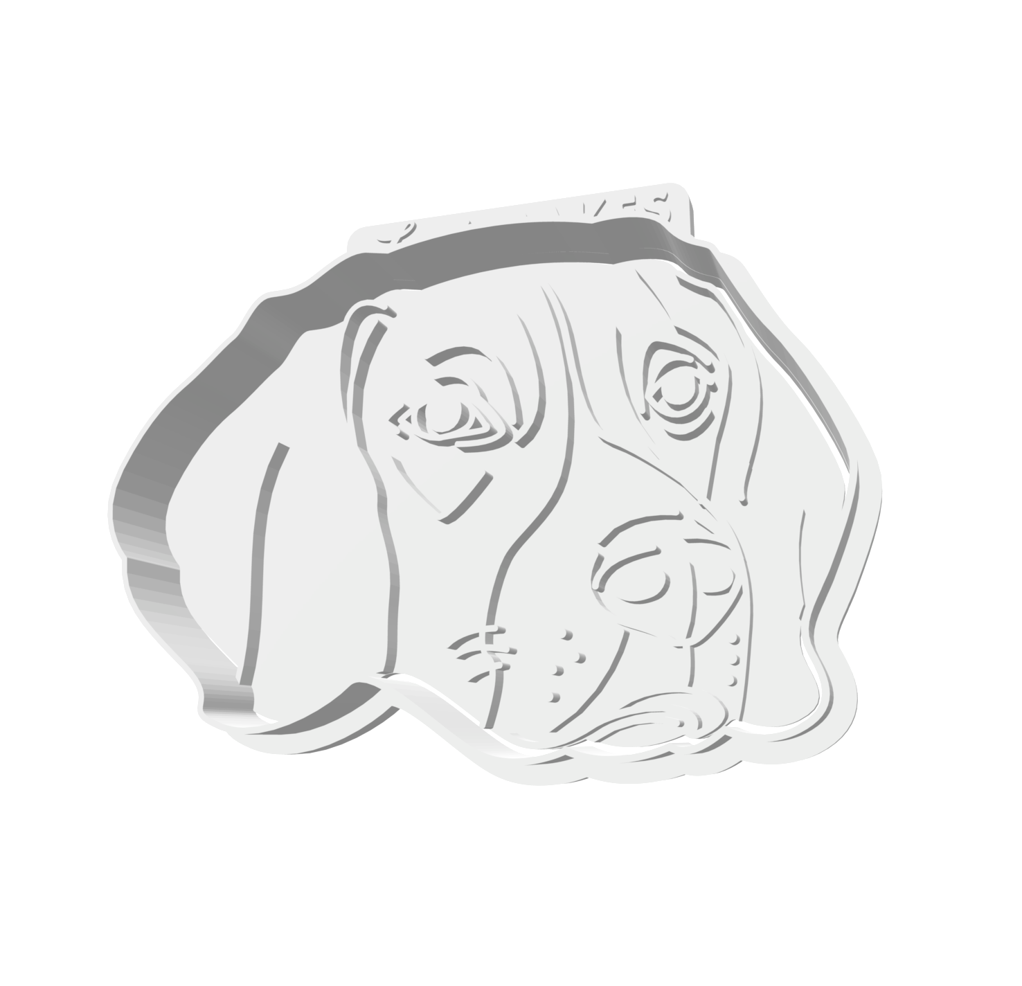 Beagle Portrait Cutter & Stamp -- STL FILE