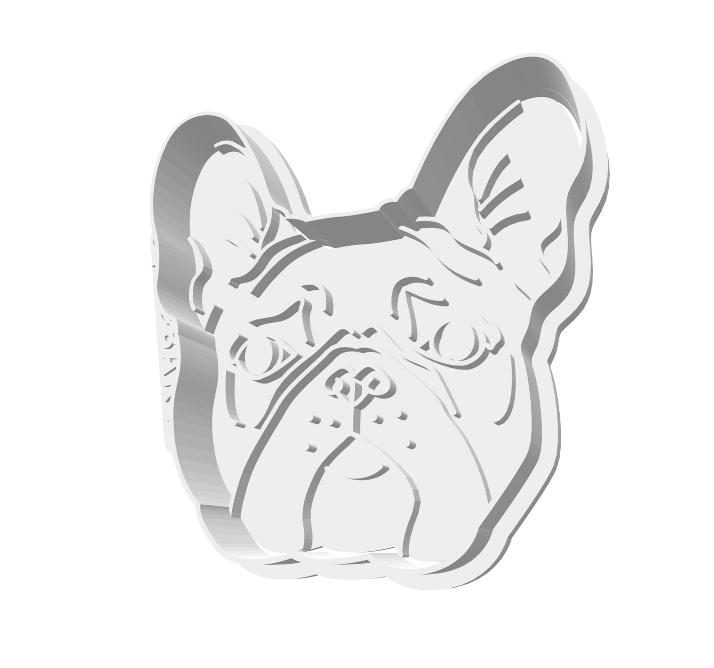 French Bulldog Portrait Cutter & Stamp -- STL FILE