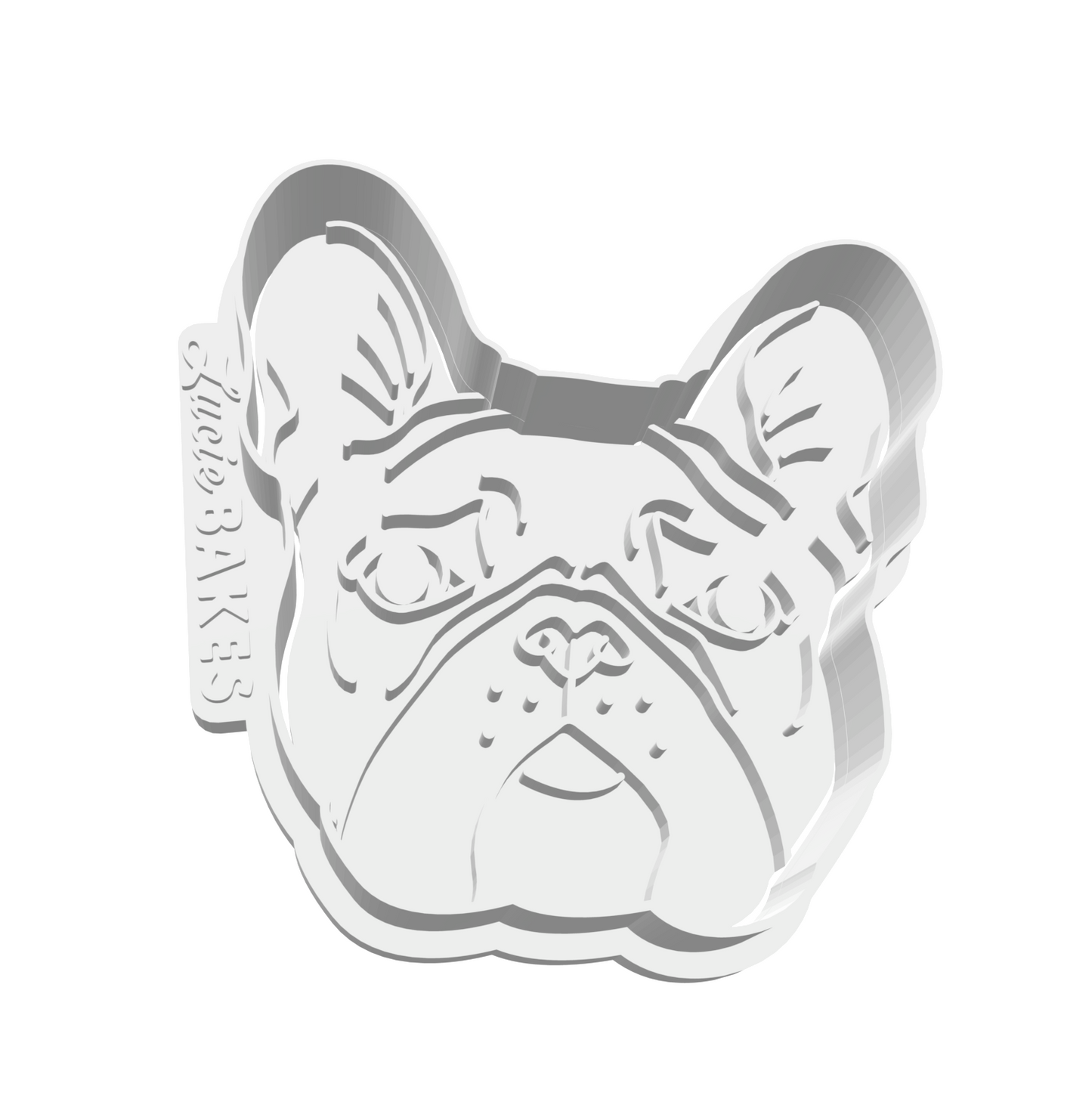 French Bulldog Portrait Cutter & Stamp -- STL FILE