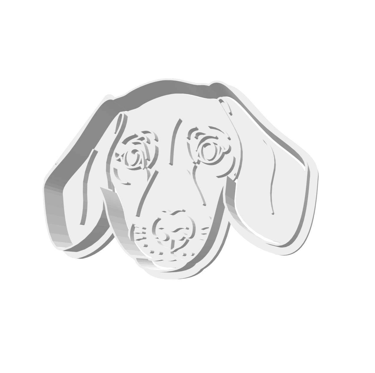 Dashchund Portrait Cutter & Stamp -- STL FILE