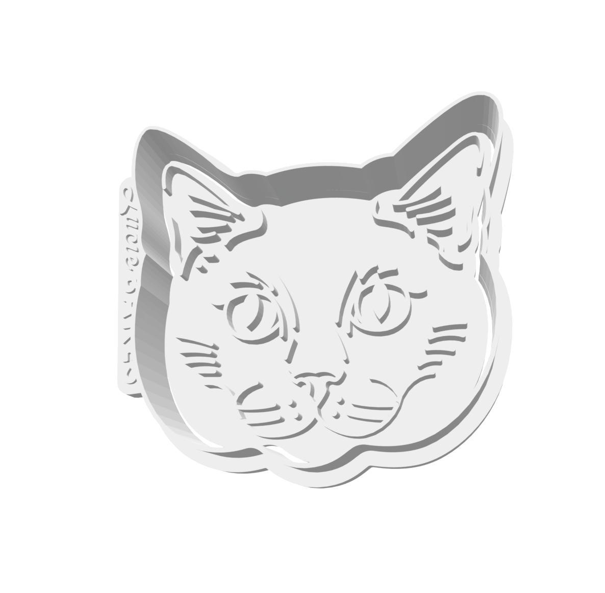 Shorthair Cat Portrait Cutter & Stamp -- STL FILE