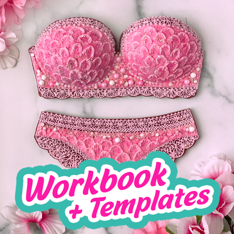 Lacy Lingerie Cookies - Templates & Instructions Workbook