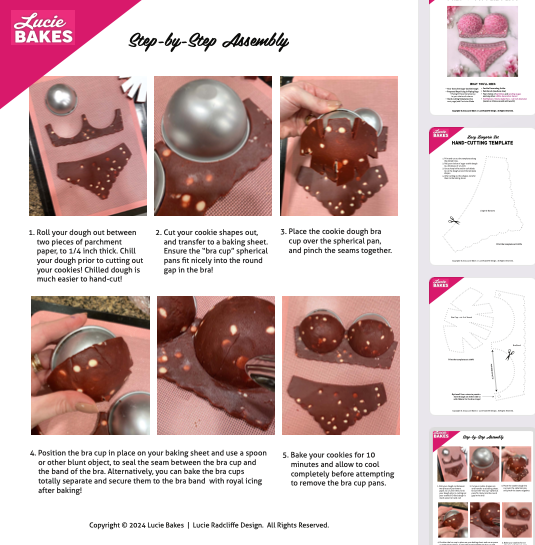 Lacy Lingerie Cookies - Templates & Instructions Workbook