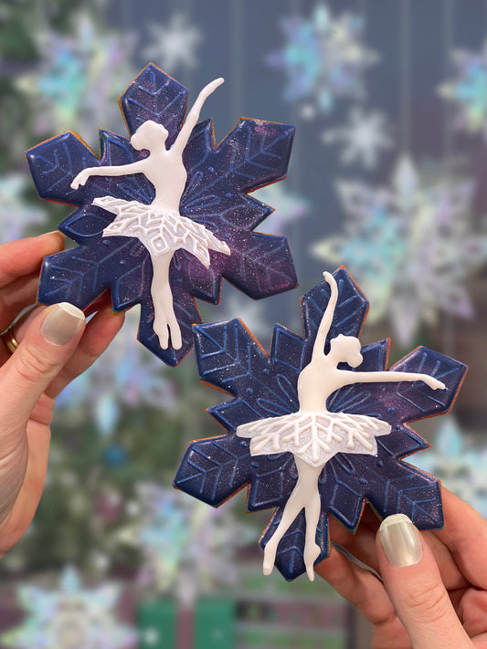 Set of 4 - Ballerina Royal Icing Transfer Stencils