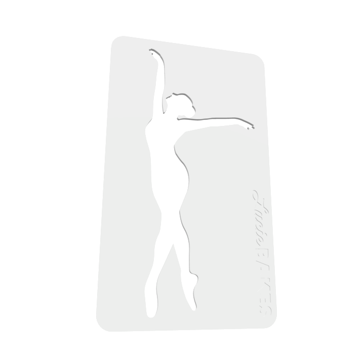 Ballerina Royal Icing Transfer Stencils (Option 4) -- STL FILE