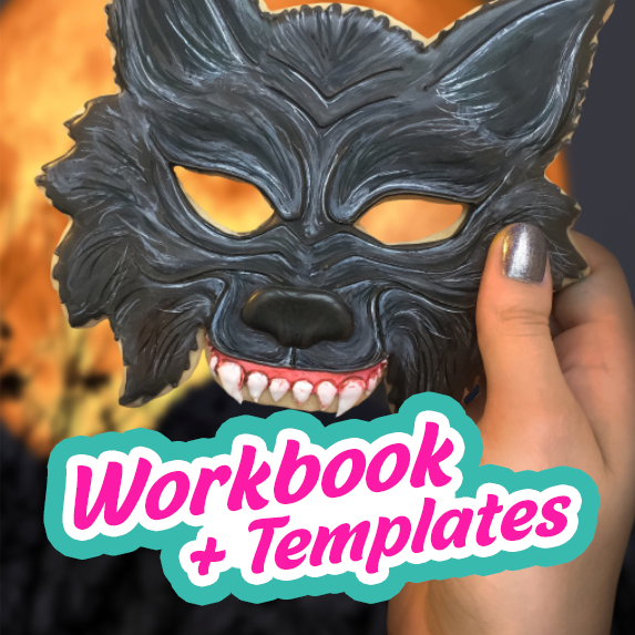 Werewolf Venetian Mask - Digital Template & Tutorial