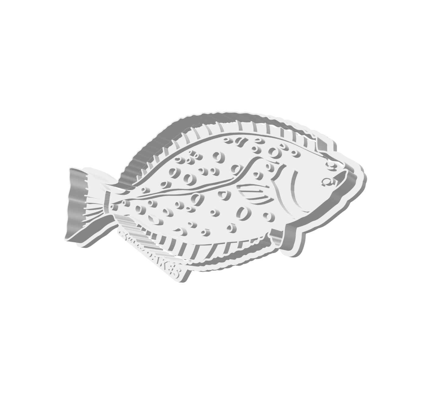 Halibut Cutter & Stamp Set -- STL FILE