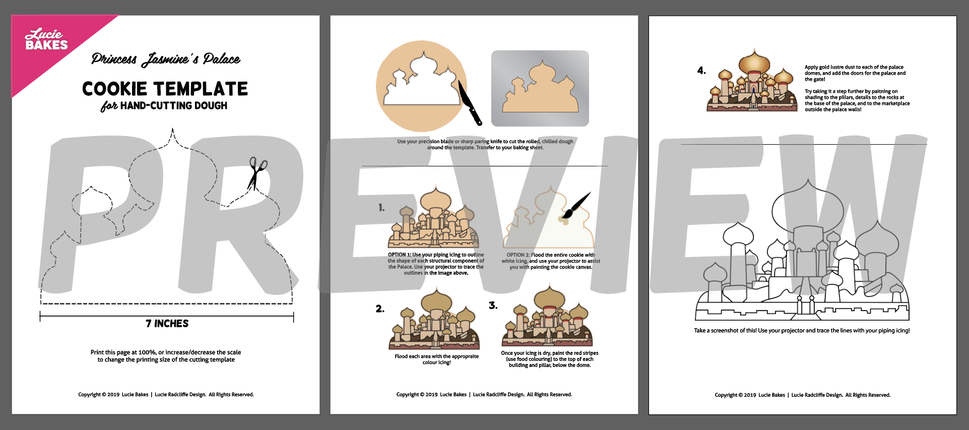 Princess Jasmine's Palace - Digital Template & Tutorial